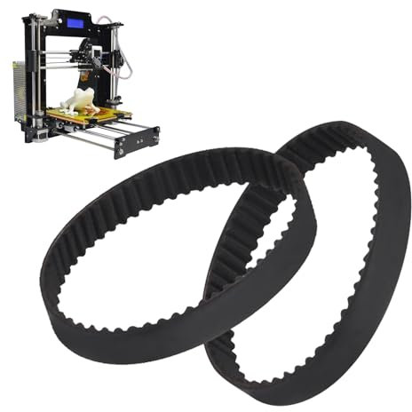 GT2 geschlossener Zahnriemen 2 PCS,6mm Breite Closed Loop Gummiriemen,Zahnriemen mit geschlossener Schlaufe,122mm Antriebsriemen Zahnriemen,Gummi Synchron Riemen Schwarz,für 3D Drucker Motorriemen