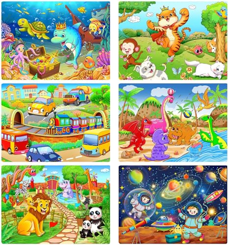 Paper Jigsaw Puzzles 30 Piece for Kids Jigsaw Puzzles for Kids 30×6 Piece Puzzle Educational Learning Toys for 6 7 8 9 Girls and Boys