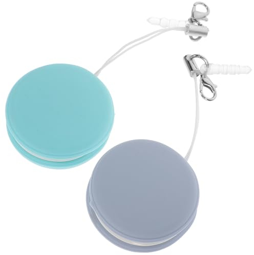 HOMOCONO 2 Pcs Mobile Phone Screen Cleaner Wipes Pendant, Suitable for Phone and Cellphone, Made of Silicone and Aluminium Alloy, Non-Scratch, for Travel and Home Use