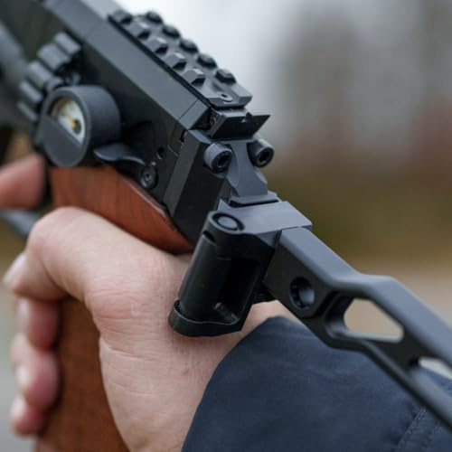 HomeDefence-24 Buttstock Adaptor for Huben GK1 EU Version CNC Aluminium Black Anodised Compatible with Picatinny System Includes Screws