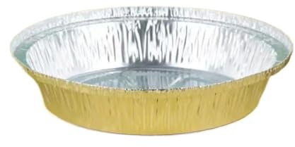 Alu Grillschalen Grillpfanne 50 Stück runde Folienschalen, Flanform aus Folie, Lebensmittelbehälter aus Silberfolie, Teller aus Aluminiumfolie, Kuchenformen aus Blechfolie for die Heißluftfritteuse(8i