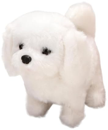Dioeazh Jouet Chien Qui Marche pour Enfant, Chien Interactif Peluche avec Marche, Aboie et Remue Sa Queue, Jouet en Peluche pour Chiot, Cadeau Noël d'anniversaire pour Enfant 2, 3, 4, 5, 6 Ans