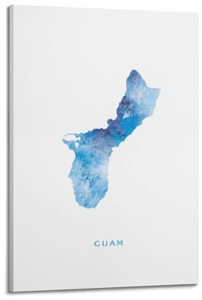 Poster decorativo da parete con mappa di viaggio Guan, poster decorativo su tela e stampa artistica moderna per camera da letto, poster decorativo per camera da letto (50 x 75 cm)