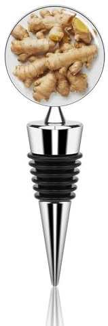 Pile of Ginger Bottle Stopper Beverage Bottle Sealer Reusable Wine Stopper Personalised Champagne Stopper Unique Wine Bottle Corks Keep Fresh Suitable for Standard
