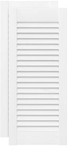 vidaXL Ante a Lamelle 2 pz Bianche 61,5x29,5 cm, Porta della mobilia, Porta dell'Armadio, Pannello a lamelle in Legno, Porta dell'Armadio con Le doghe