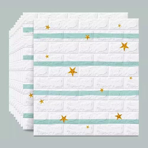 panneau mur en mousse PE imperméable à l'eau, Panneaux muraux blancs 10 pièces, papier peint à carreaux imprimable avec panneau mural en mousse PE imperméable auto-adhésif à décoller et à coller for l