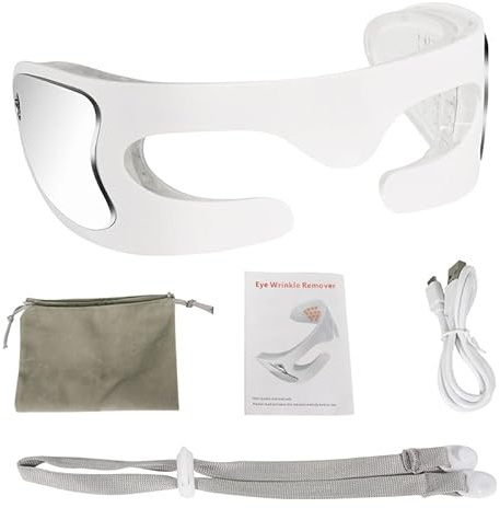 Masseur pour Les Yeux, Masseur Oculaire anti-âge à Vibrations Micro-fréquence avec 3 Modes Masseur Anti-rides à Lumière Rouge Masque pour Les Yeux à Vibrations électriques Détendre Les Yeux