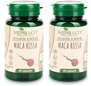 Natura Prime - 2X Maca Rossa - Radice Energizzante, Migliora L'Equilibrio Ormonale Per Uomo E Donna - 120 Capsule - Vegano, Senza Glutine E Senza Lattosio (2)