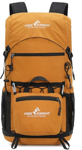 Bseash 30L Lightweight Hiking Backpack, Outdoor Sport Waterproof Travel Bag Daypack for Cycling Climbing Skiing (Yellow)