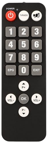 Zehnder Original SENIOREN Fernbedienung für HX 2200 HDTV Sat Receiver - extra mit großen Tasten für Ihren HD Satelliten Receiver, Remote Control, HX2200 HX-2200, Senior Fernbedienung für Satellit