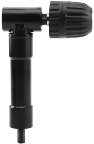 Right Angle Drill Attachment, 0.8-10mm Right Angle Bend Extension 90 Degree Drill keyless Chuck Converter Cordless Adapter Attachment Electric Drills Rights Angles Adapter for Tight Corner Workspace