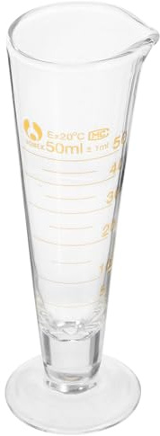 TOYZFRIENDY Vaso de Graduado para Laboratorio Redonda Base Vidrio 50ml