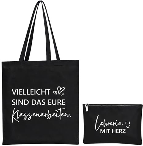 UTEFIF Ehrentag der Lehrer für Stofftasche - VIELLEICHT SIND DAS EURE KLASSENARBEITEN., Lehrer für Geburtstag, Geschenkideen für Lehrer, Weihnachten Geschenk für Lehrer