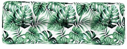 Mokuyary Palettenkissen mit Blattmuster, 120 x 40 x 12 cm, Stoff, Matratze, Sitz, Outdoor, Möbel, Komfort, Kissen für Sofa, Stühle, Terrasse, Garten drinnen und draußen - B