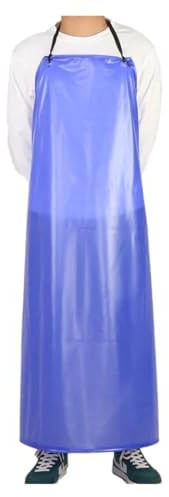 GYTTDERFL Delantal Cocina Delantal impermeable de PVC azul a prueba de aceite, delantal de trabajo for hombre, delantal sin mangas for Chef, suministros de delantal de cocina, 1 ud.(120x90cm)