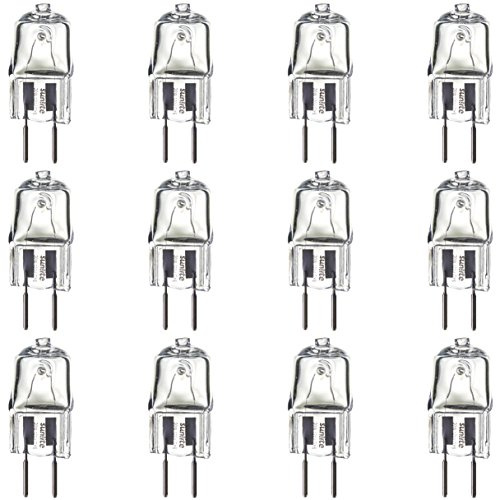 Sunlite Q20/CL/GY6/120V/12PK Halogen 20W 120V Q20 Single Ended Capsule Light Bulbs, Clear Finish, 3200K Bright White, GY6.35 Base, 12 Pack
