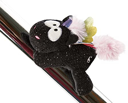 NICI- Magnete MagNICI Unicorno Rainbow Yin 12cm, Colore Nero/Multicolore, 47372