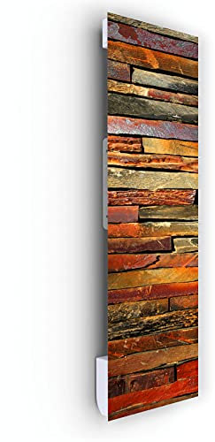 ILO / Radiador eléctrico radiante soplador de pared / 1250 W / +28 diseños, diseño único, extra plano, vidrio templado, IP44, vertical, programable, ecológico, silencioso, fabricado en Francia, piedra