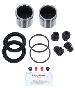 Bigg Red – FRONT Brake Caliper Rebuild Repair Seal Kit + Pistons – Fits FORD FIESTA (2008–2017)