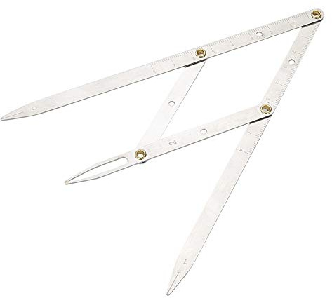 ANGGREK Golden Ratio Calipers, Eyebrow Caliper Three Point Positioning Balance Ruler, Eyebrow Measure Ruler, Permanent Makeup Measuring Tool