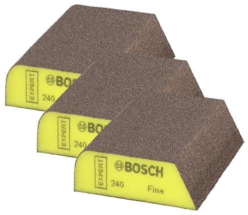 Bosch Professional 1x Expert S470 Combi Blöcke (für Weichholz, Farbe auf Holz, 69 x 97 x 26 mm, Feinheitsgrad fein, Zubehör Handschleifen) (Packung mit 3)