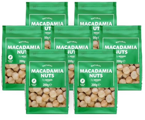 by Amazon - nueces de macadamia, 200 g (paquete de 7)