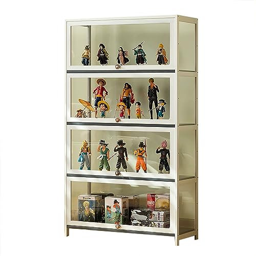 JSLJDM Vitrinenschrank Sammlervitrine Stehend Standvitrine Glasvitrine Acryl Vitrine Standvitrine Acryl Vitrine Doppeltüren Großer Kapazität Sammlervitrine Handgefertigtes Lagerregal für Waren