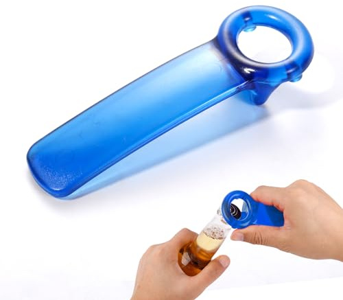 Apriscatole Manuali, Senza Sforzo, Apribottiglie, Cavatappi Birra per Anziani, Bambini, Donne, Mani Deboli (Blu)