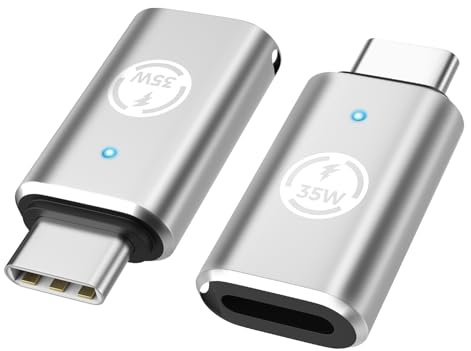 MoKo Lightning Female to USB C Male Adapter 2Pack, NOT for Headphone, Lightning USB C Adaptor for iPhone 17 Air 16 15 Pro Max,Galaxy S24,iPad, iPhone to USB C Adapter for Fast Charging, Silver35W