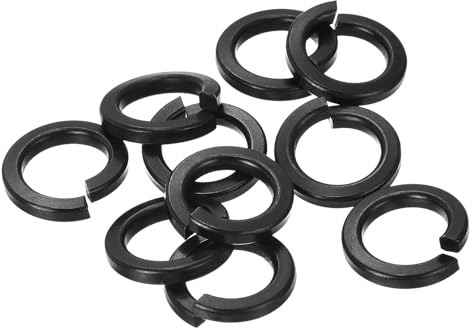 QUARKZMAN Rondelle de Blocage Fendue, M12 Rondelle de Blocage à Ressort en Acier Inoxydable 304 10Pcs, Noir