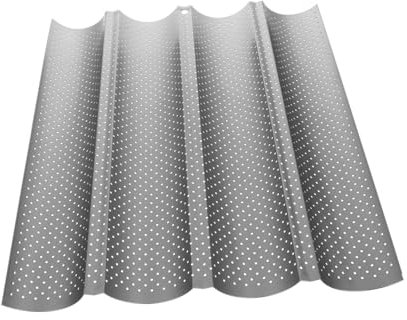 CIYODO Backform Für Brot Antihaft-backform Mit Vier Schlitzen Backblech Aus Hochwertigem Kohlenstoffstahl Geeignet Für Gleichzeitige Backen Von Vier Baguettes