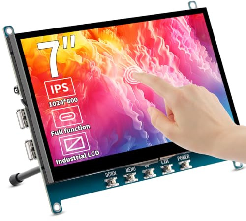 Magedok Display touch screen da 7 pollici | 1024 × 600 | IPS | Sunlight Readable IHDMI/USBC Dp Alt Mode Support| OTG|Low Power Consumption| Driver-Free | Mini Size Monitor