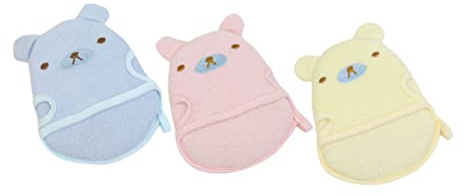 SHOWERORO 3-teilige Cartoon-badehandschuhe Für Babys Badehandschuhe Mit Tierdesign Leicht Zu Reinigen Und Langlebig