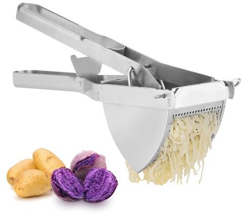 Ununpentium Potato Ricer, Heavy Duty Potato Masher and Ricer Kitchen Tool,Stainless Steel Potato Shredder for Smooth and Fluffy Mashed Potatoes, Puree, Fruit Juice