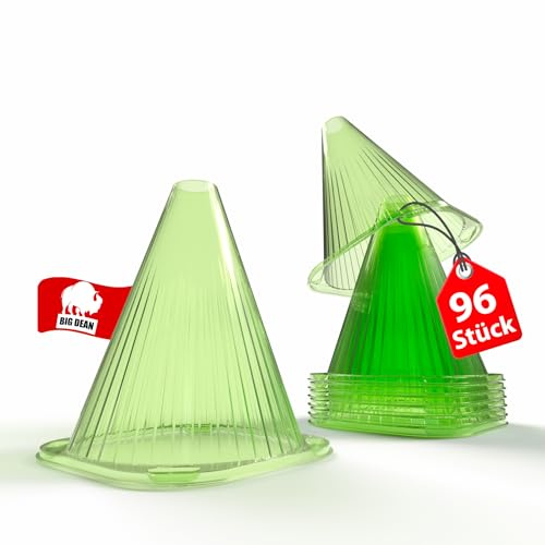 BigDean Pflanzenhut 96x Sonnenhut Pflanzhilfe Pflanzglocke Pflanzhut grün | Frostschutz, Pflanzenschutz vor Schnecken, Vögeln, Schädlinge, Sonnenschutz