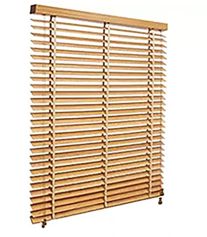 Blackout Blind, Acoustic Insulation Curtains, 50mm Thick Wood Slats for Home Theater