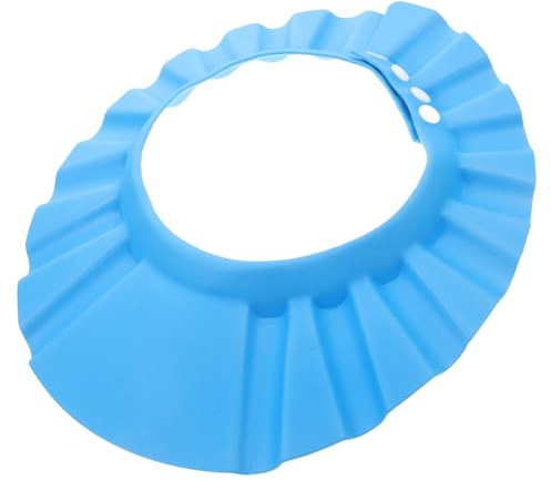 BESPORTBLE Shampoo Shield For Adults Adjustable Shower Cap 30cm Protection Bathing To Eyes Ears Children EVA Waterproof Hair Washing Kids Blue Hat Baby Lightweight Elastic Design Months Years Dark