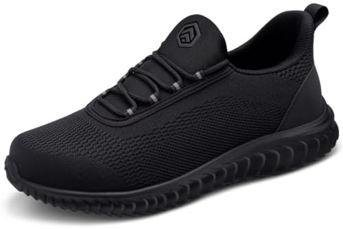 LARNMERN Chaussures de Sécurité Hommes Slip on Legere Baskets de Travail Chaussure de Chantier de Protection