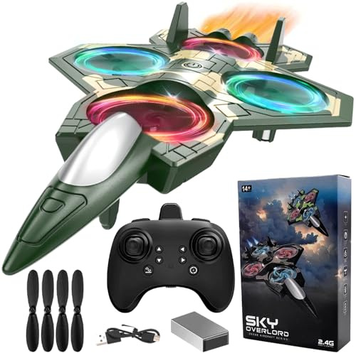 RC Plane Toy for Kids, RC Airplane, Remote Control Plane RC Aeroplane Toys, Gifts for 3-12 Year Old Boys, Birthday Presents Controlled Aircraft Airplanes Toys for Adult Bike Handlebar Grips