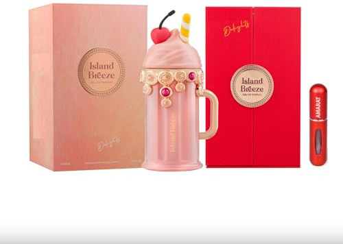 Island Breeze Eau de Parfum 100ml, Perfume Árabe Unisex de Larga Duración, Incluye Atomizador Recargable, Piña, Bergamota Manzana Jazmín Almizcle, Fragancia Fresca, Afrutada y Floral (Island Breeze)
