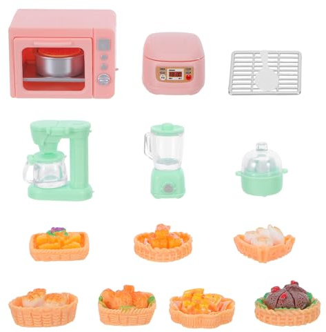 OFFSCH 1 Set Dollhouse Miniatures Kitchen Appliance - Kids Realistic Play Food Items Toy Props For Pretend Cooking Scene Kids Mini Kitchen Supplies
