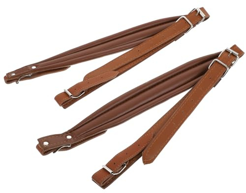 TOYANDONA Lot de 2 Sangles pour Accordéon Réglables 83-110 Cm, Couleur Café, Bandoulières en Pu Résistantes pour Accordéons 16-120 Basses, Accessoire Instrument de Musique Pratique