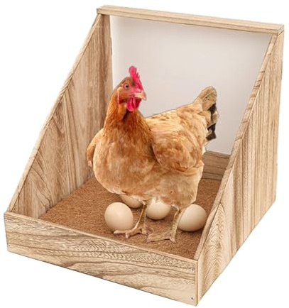Hühner-Legeboxen – Nistkissen aus Holz, Ruheplatz für Sitzstangen, Legeeier, Design zur Platzierung im Hühnerstall | Gallinas Coops House Winter Volaill
