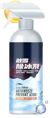 Descongelador para parabrisas de coche, 300 ml, de larga duración, desempañador automático rápido | Diseño de pulverización de eliminación de heladas de acción rápida, herramienta de limpieza duradera