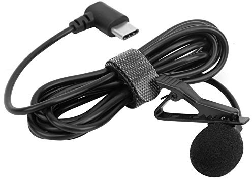 Stylebest Microfono Lavalier Tipo C Microfono Clip Ad Alta sensibilità per la Registrazione Dal Vivo del Telefono 48g