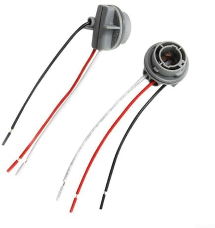 2er Set BAY15D 1157 Sockeladapter vorverdrahtet für LED Glühbirnen Auto Rücklicht Bremslicht Blinker P21/5W Fassung Kabelbaum