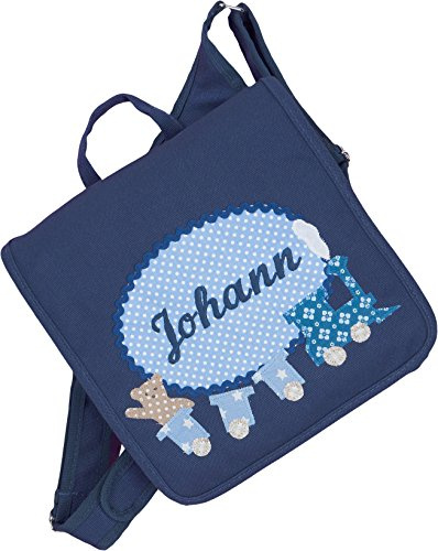 crepes suzette Kindergartentasche, Kindergartenrucksack, Tasche mit Namen, Kindergartentasche mit Namen, Namenstasche, Zug, Lokomotive, Eisenbahn