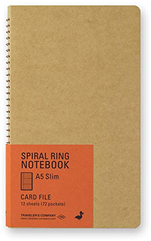 Travelers Notebook Spiral Ring A5 Slim Card File Pelican 15248006