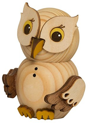 Kuhnert Verschiedene Mini Eulen | Dekofigur aus Holz | Verschiedene Größen | Made in Germany