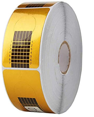 Rotolo 500 Cartine Dorate Ricostruzione Unghie Gel Cartina Allungamento